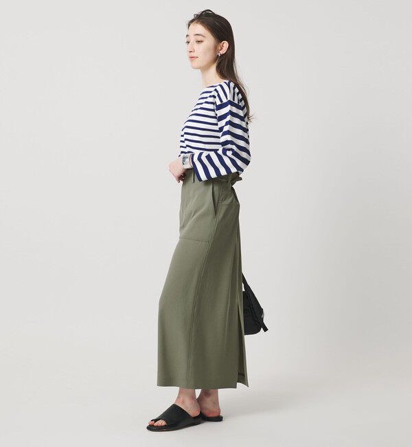 UNITED ARROWS「アセテートポリエステル ベイカースカート」|タイト|