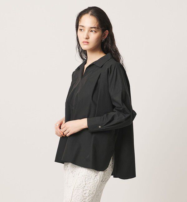 UNITED ARROWS「スキッパー プルオーバー 8分袖 シャツ」|シャツ・ブラウス|