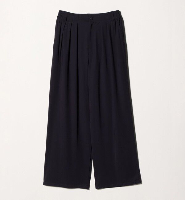 UNITED ARROWS「ジャージー タック ワイドパンツ ‐ウォッシャブル‐」|スラックス|