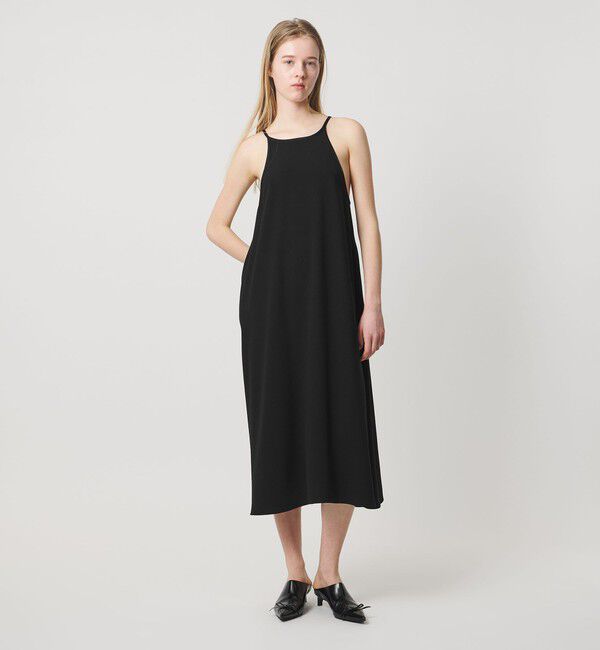 AEWEN MATOPH「＜AEWEN MATOPH＞バックサテンフレアキャミワンピース ウォッシャブル」|ワンピース|BLACK