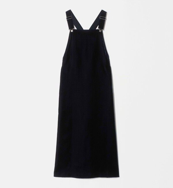 UNITED ARROWS「ベルベット サロペット スカート」|ジャンパースカート|NAVY