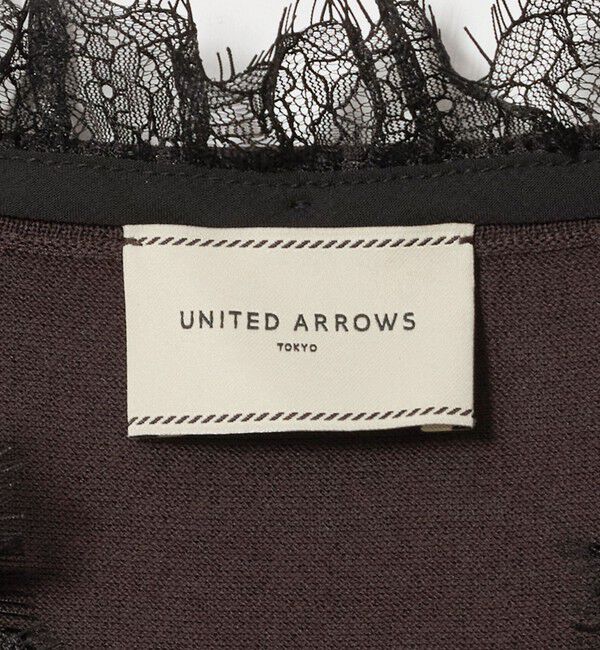 UNITED ARROWS「レースコンビ Vネックニット ‐ウォッシャブル‐」|ニット・セーター|