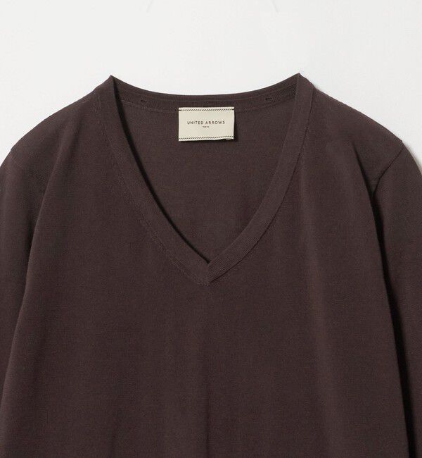UNITED ARROWS「レースコンビ Vネックニット ‐ウォッシャブル‐」|ニット・セーター|