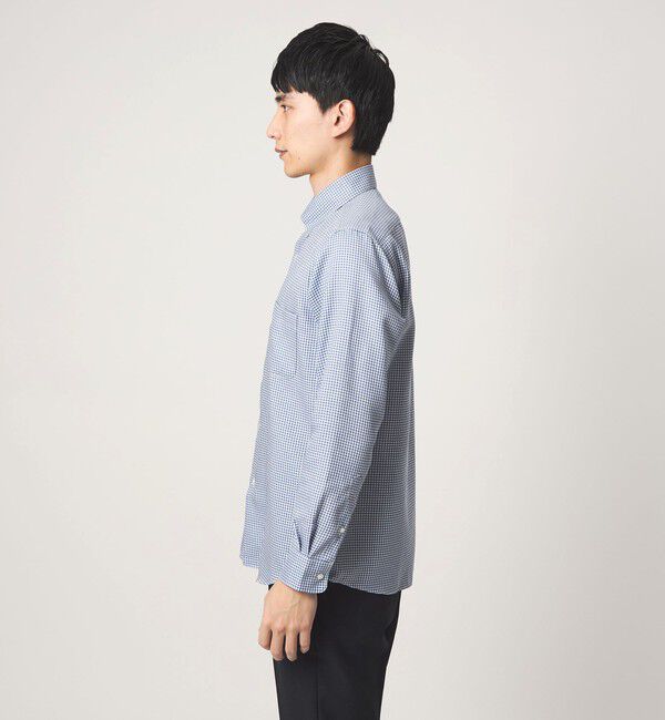 UNITED ARROWS green label relaxing「エブリット コットンオックス ギンガムチェック スナップ ボタンダウン シャツ -イージーアイロン-」|シャツ・ブラウス|
