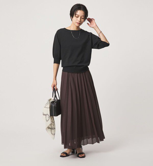 UNITED ARROWS green label relaxing「HIYOKE フォルム スリーブ プルオーバー ニット」|ニット・セーター|