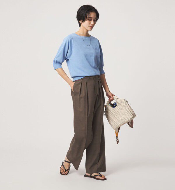 UNITED ARROWS green label relaxing「HIYOKE フォルム スリーブ プルオーバー ニット」|ニット・セーター|