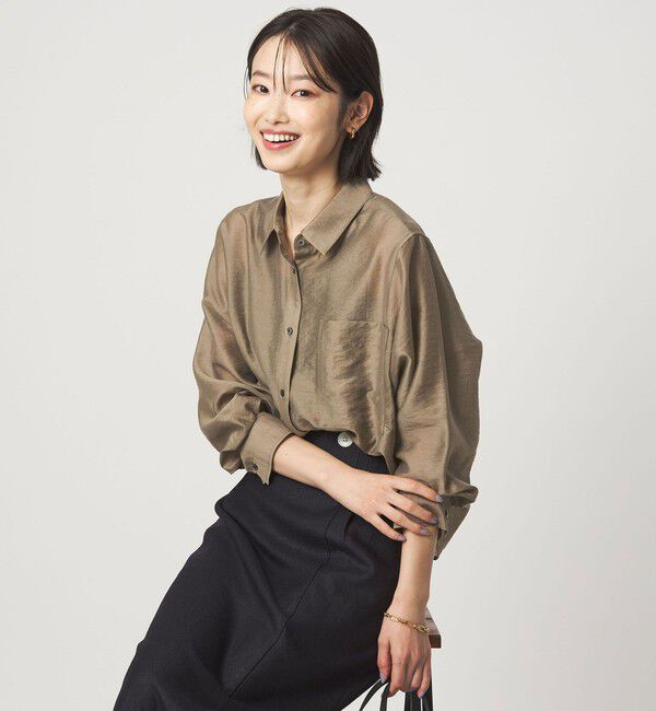 UNITED ARROWS green label relaxing「エアリー シアー ロングスリーブ シャツ ウォッシャブル 接触冷感」|シャツ・ブラウス|MOCA
