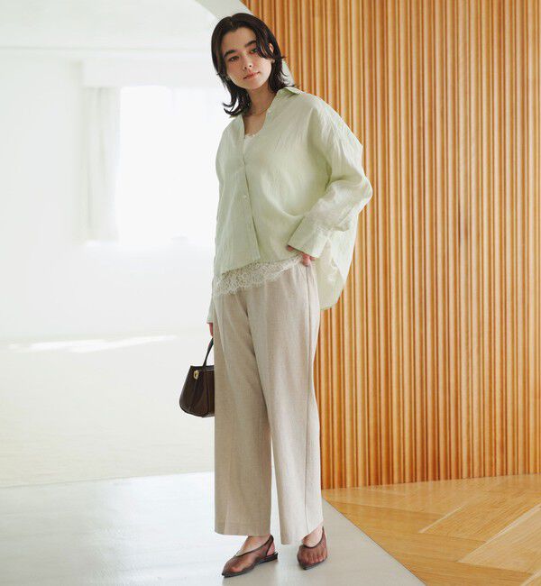 UNITED ARROWS green label relaxing「［size SHORTあり］リネンバランスシャツ」|シャツ・ブラウス|