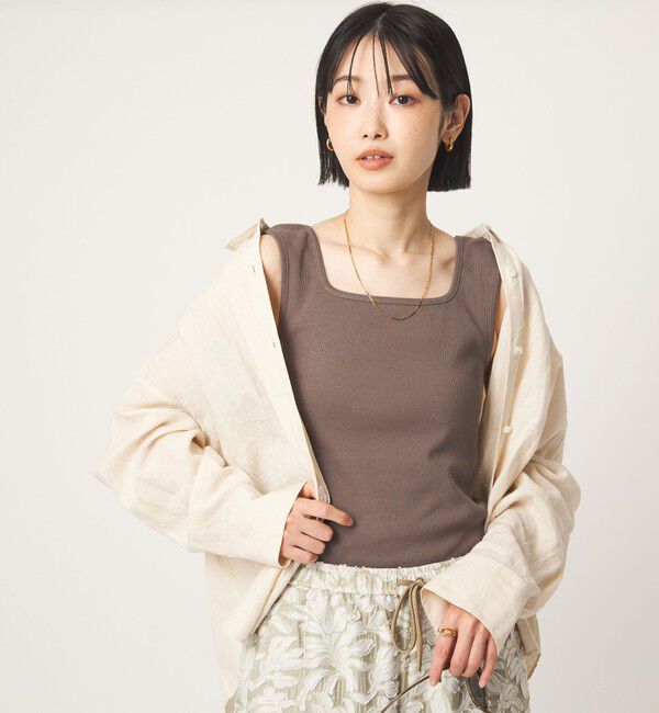 UNITED ARROWS green label relaxing「デコルテ フライス タンクトップ 抗菌」|タンクトップ|