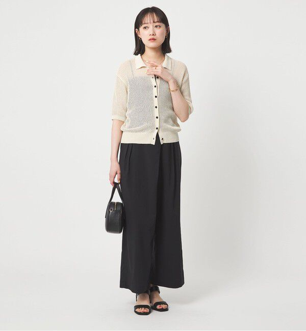 UNITED ARROWS green label relaxing「メッシュ ポロカーディガン ニット ウォッシャブル」|カーディガン|