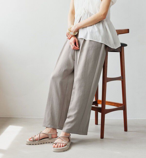 UNITED ARROWS green label relaxing「【結論シリーズ】ドライクロス ニーハイワイド マシンウォッシャブル ストレッチ 吸水速乾 通気性」|その他|LT.GRAY