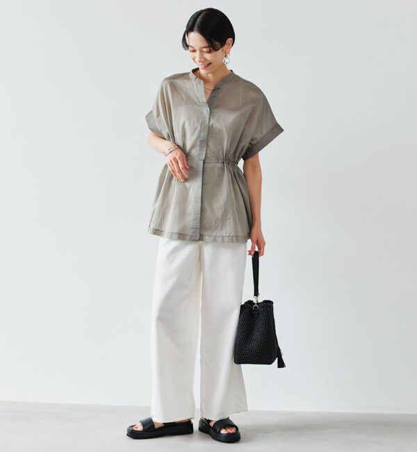 UNITED ARROWS green label relaxing「＜スタイリスト兵藤千尋さんコラボ＞ワイド ライト デニム 接触冷感」|デニム|