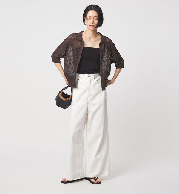 UNITED ARROWS green label relaxing「＜スタイリスト兵藤千尋さんコラボ＞ワイド ライト デニム 接触冷感」|デニム|