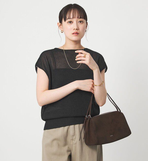 UNITED ARROWS green label relaxing「ペーパー ボタン 2WAY ジレ ウォッシャブル」|ニット・セーター|