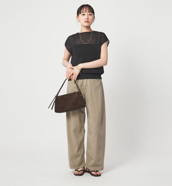 UNITED ARROWS green label relaxing「ペーパー ボタン 2WAY ジレ ウォッシャブル」|ニット・セーター|