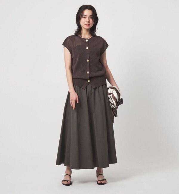 UNITED ARROWS green label relaxing「ペーパー ボタン 2WAY ジレ ウォッシャブル」|ニット・セーター|