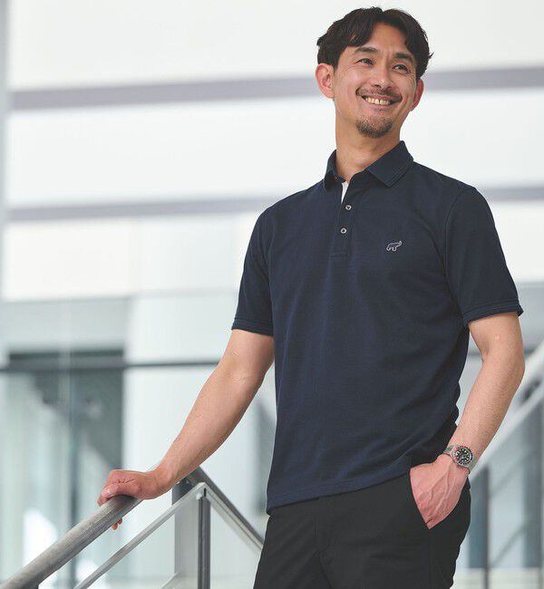 UNITED ARROWS green label relaxing「【WEB限定】ドライクリーン 半袖 ポロシャツ -吸水速乾・抗菌-」|ポロシャツ|NAVY