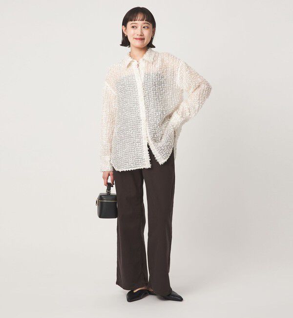 UNITED ARROWS green label relaxing「シアー ジャガード シャツ」|シャツ・ブラウス|