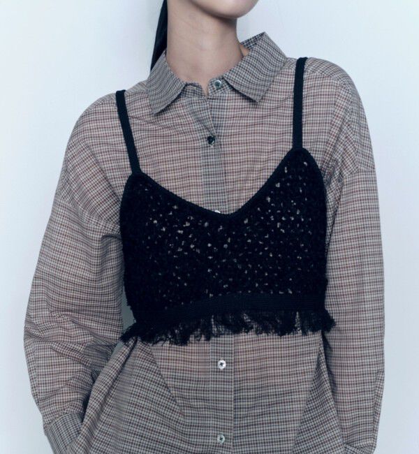 UNITED ARROWS green label relaxing「＜SEASONAL COLLECTION＞フリンジ ニット キャミソール」|ベスト・ジレ|