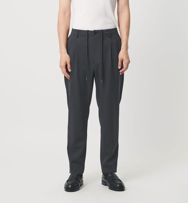 BEAUTY&YOUTH UNITED ARROWS「トリクシオン/TRIXION シャンブレー 1P テーパード スラックス NO.5 セットアップ対応 ウォッシャブル」|チノ|