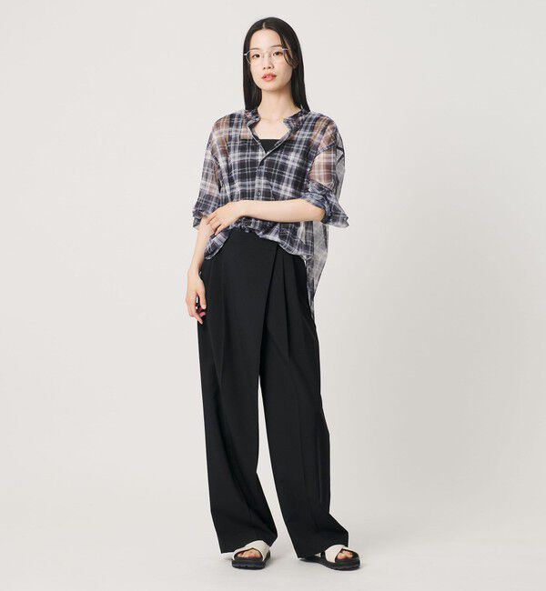 BEAUTY&YOUTH UNITED ARROWS「ポプリン 2タック ラップパンツ ウォッシャブル 吸水速乾 接触冷感」|その他|