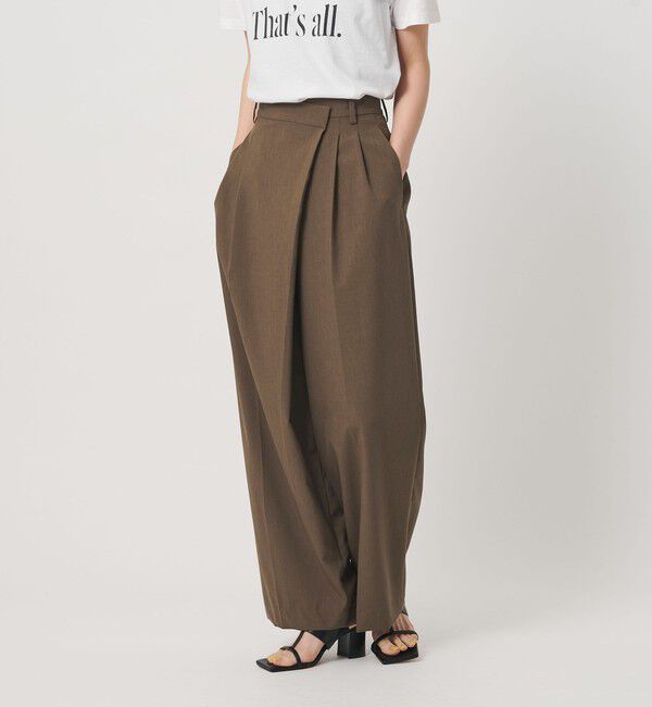BEAUTY&YOUTH UNITED ARROWS「ポプリン 2タック ラップパンツ ウォッシャブル 吸水速乾 接触冷感」|その他|