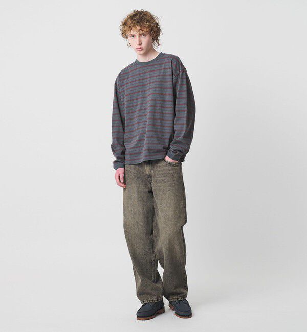 BEAUTY&YOUTH UNITED ARROWS「オルタネイトボーダー ボリュームスリーブ クルーネック カットソー」|Tシャツ・カットソー|