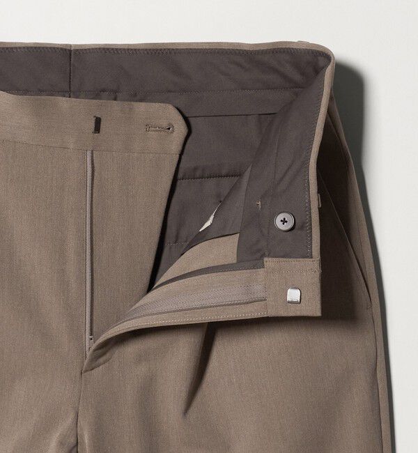 BEAUTY&YOUTH UNITED ARROWS「アルガン トロ 1プリーツ テーパード スラックス NO.7 ストレッチ」|チノ|