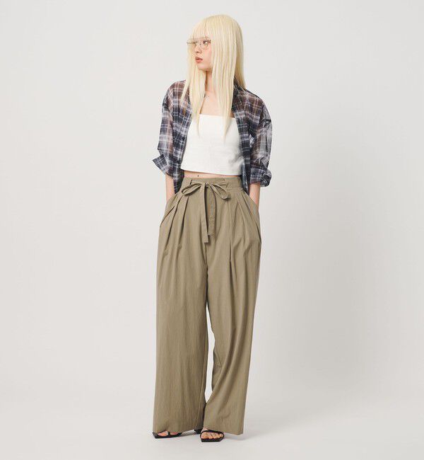 BEAUTY&YOUTH UNITED ARROWS「セルロースブレンド  ベルトループ ワイドパンツ ウォッシャブル」|その他|