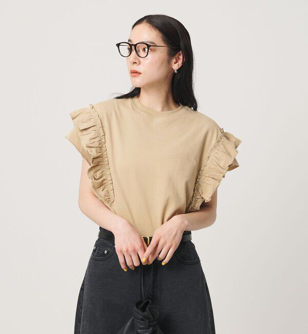 BEAUTY&YOUTH UNITED ARROWS「コットンフリル ショートスリーブ カットソー」|Tシャツ・カットソー|