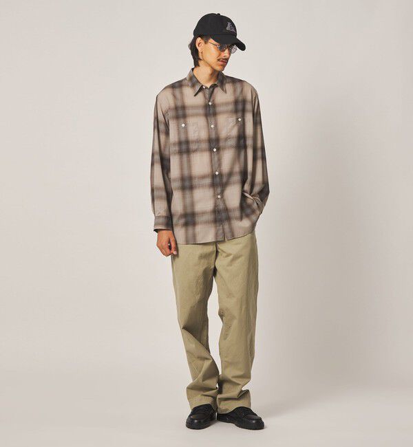 STEVEN ALAN「＜Steven Alan＞ ウール オンブレ チェック レギュラーカラー シャツ LOOSE」|シャツ・ブラウス|