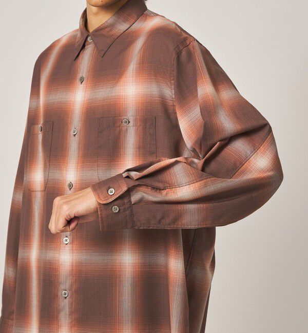 STEVEN ALAN「＜Steven Alan＞ ウール オンブレ チェック レギュラーカラー シャツ LOOSE」|シャツ・ブラウス|