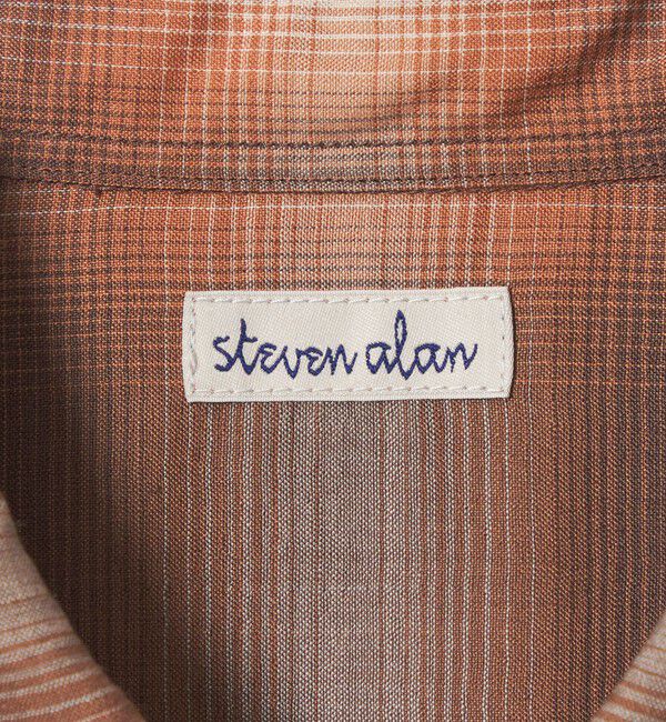 STEVEN ALAN「＜Steven Alan＞ ウール オンブレ チェック レギュラーカラー シャツ LOOSE」|シャツ・ブラウス|