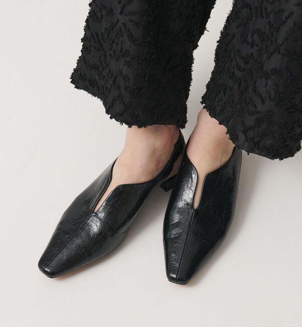 BEAUTY&YOUTH UNITED ARROWS「Vカット バックストラップ パンプス」|パンプス|BLACK