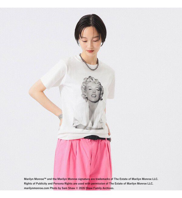 BEAMSBOY「【別注】GOOD ROCK SPEED / Monroe / Photo Tシャツ」|Tシャツ・カットソー|WHITE