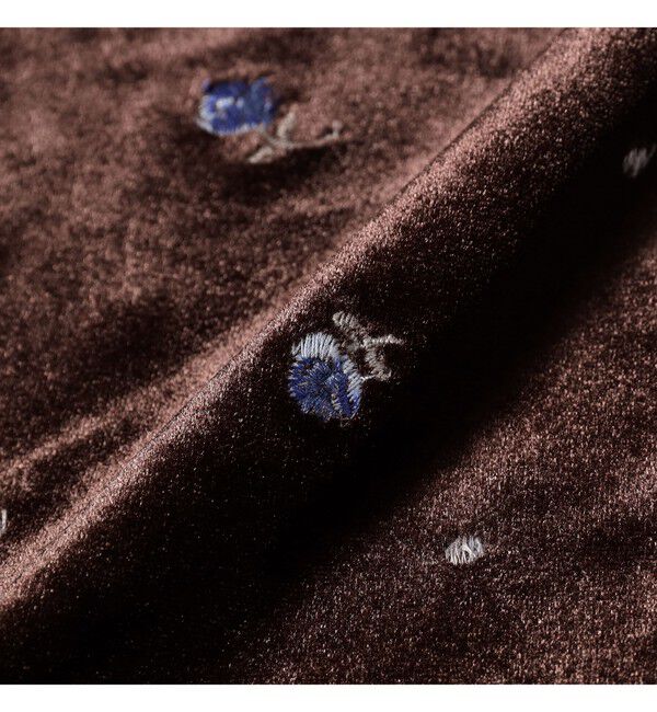 Ray BEAMS 「刺繍 ベロア イージー パンツ」|チノ|