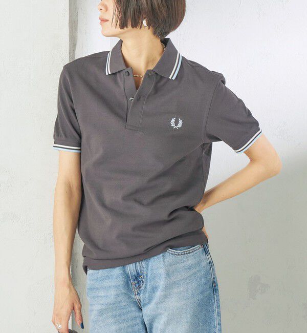 SHIPS for women「FRED PERRY:M3600 TWIN TIPPED POLO」|Tシャツ・カットソー|ダークグレー