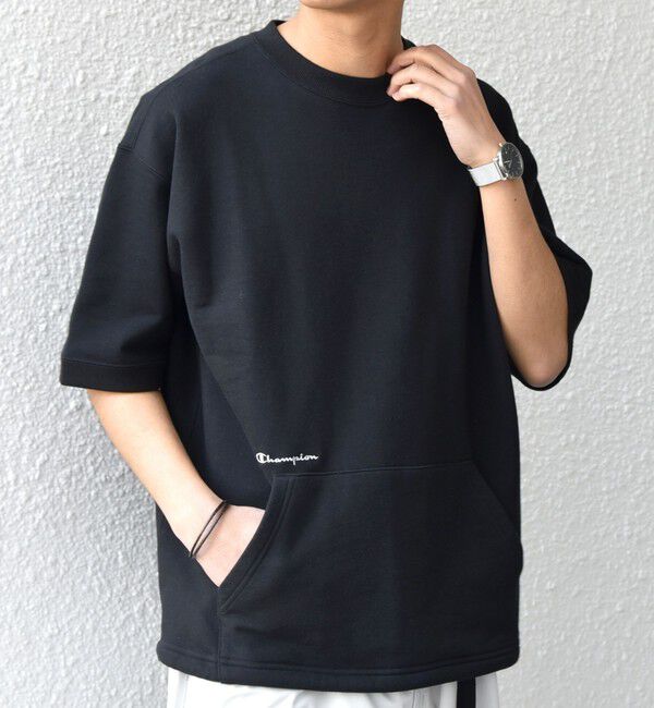 SHIPS any「【SHIPS any別注】Champion: ロゴ刺繍 スピンドル スウェット Tシャツ 26SS◇」|Tシャツ・カットソー|