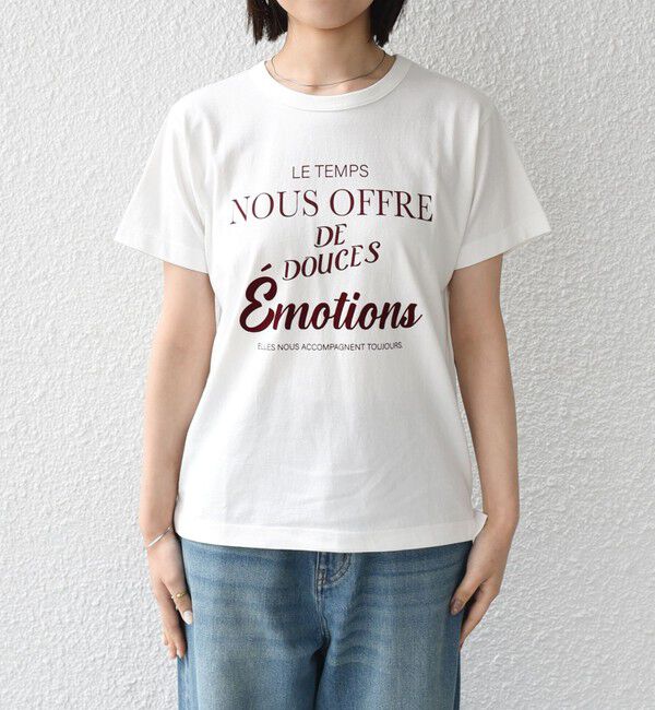 SHIPS Colors 「《追加予約》SHIPS Colors:〈洗濯機可能〉フロッキー コンビ プリント TEE◆」|Tシャツ・カットソー|