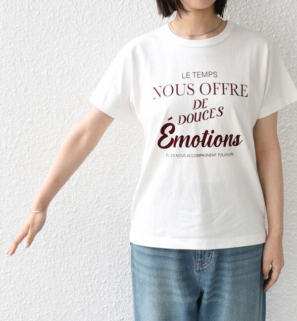 SHIPS Colors 「《追加予約》SHIPS Colors:〈洗濯機可能〉フロッキー コンビ プリント TEE◆」|Tシャツ・カットソー|