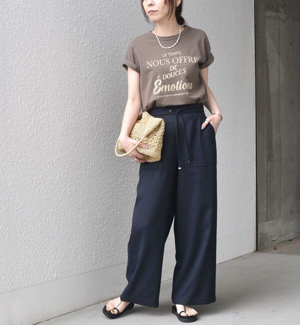 SHIPS Colors 「《追加予約》SHIPS Colors:〈洗濯機可能〉フロッキー コンビ プリント TEE◆」|Tシャツ・カットソー|