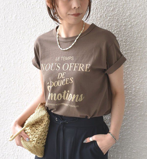 SHIPS Colors 「《追加予約》SHIPS Colors:〈洗濯機可能〉フロッキー コンビ プリント TEE◆」|Tシャツ・カットソー|
