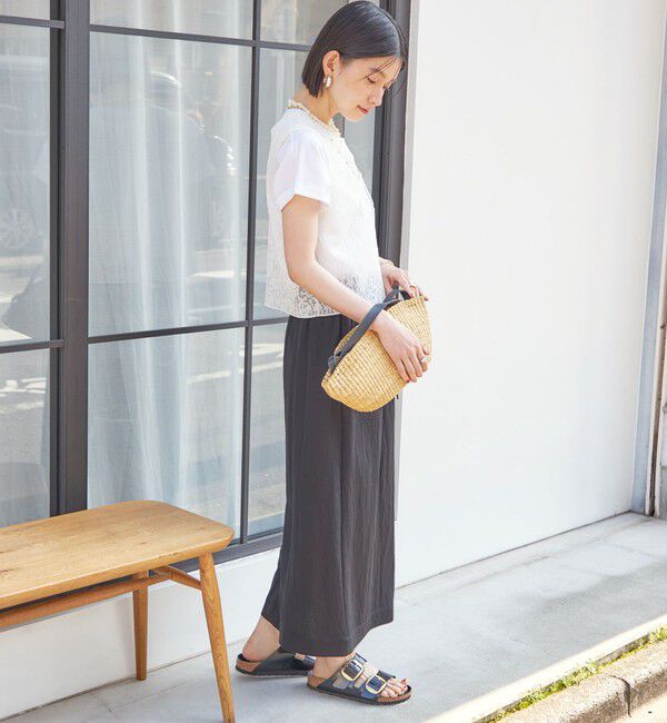 SHIPS for women「〈手洗い可能〉レース ジャカード 2WAY ノースリーブ カットソー」|Tシャツ・カットソー|