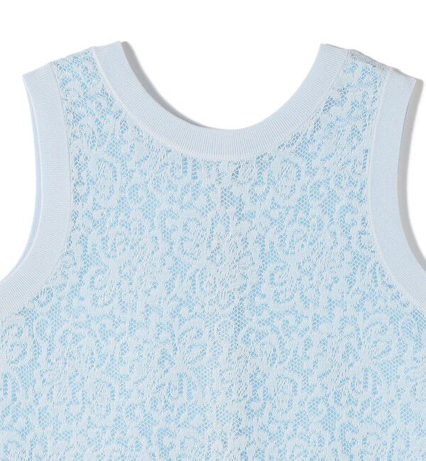 SHIPS for women「〈手洗い可能〉レース ジャカード 2WAY ノースリーブ カットソー」|Tシャツ・カットソー|