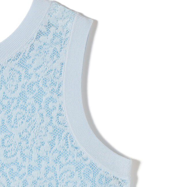 SHIPS for women「〈手洗い可能〉レース ジャカード 2WAY ノースリーブ カットソー」|Tシャツ・カットソー|