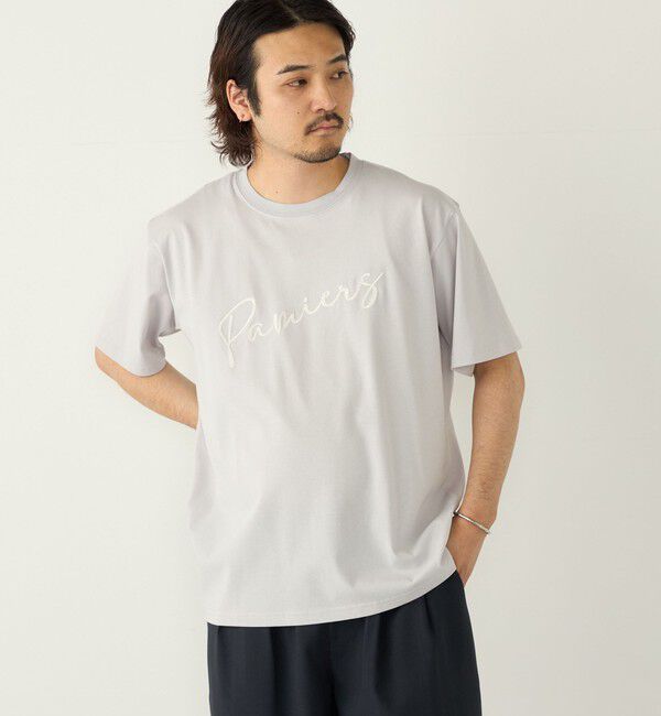 SHIPS Colors 「【WEB限定】SHIPS Colors:ロープ刺繍 Tシャツ◇」|Tシャツ・カットソー|ライトグレー