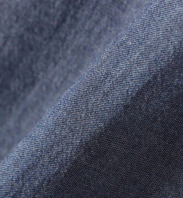 quaranciel「quaranciel:〈手洗い可能〉シアー デニム フレンチスリーブ レギュラー シャツ」|シャツ・ブラウス|