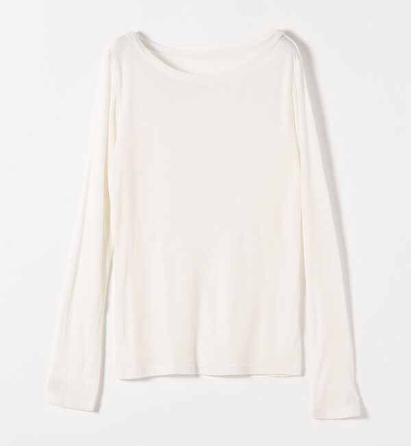 quaranciel「《予約》quaranciel:〈手洗い可能〉ウール ミックス シアー ボートネック プルオーバー」|Tシャツ・カットソー|