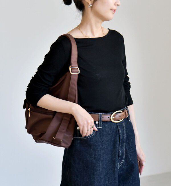 quaranciel「《予約》quaranciel:〈手洗い可能〉ウール ミックス シアー ボートネック プルオーバー」|Tシャツ・カットソー|