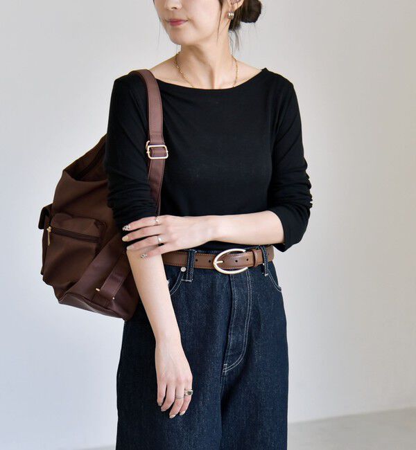quaranciel「《予約》quaranciel:〈手洗い可能〉ウール ミックス シアー ボートネック プルオーバー」|Tシャツ・カットソー|